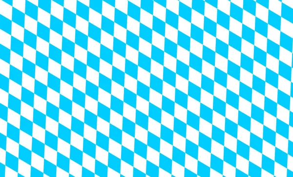 Bayerischer Rauschebart-Hintergrund. Traditionelles Wiesn-Muster mit blau-weißer Raute. Bayern-Fahne. Vektorflache Illustration — Stockvektor