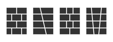 Çizgi roman şablonları. Anime sayfası panelleri beyaz arkaplanda izole edildi. Manga çizelgesi için kara şebekeler. Broşür, sunum, pano ve pano taslakları. Vektör grafik illüstrasyonu.