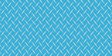 Mavi ve beyaz kıvrımlı çizgiler. Derin su izi. Dalgalar arka plan. Okyanus, deniz, göl ya da nehir deseni. Dalgalı su dokusu. Yüzme havuzu ya da akvaryum sıvısı duvar kağıdı. Vektör düz resimleme.