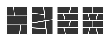 Set of anime comic book templates. Manga page panels isolated on white background. Grids for graphic novel storyboard. Photo collage, magazine, poster or brochure layouts. Vector illustration.