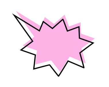 Zik zag kenarlı konuşma balonu şablonu. Boş diyalog balonu, fikir tbox 'ı, tırnak içinde çerçeve, mesaj etiketi, konuşma etiketi, beyaz arka planda izole edilmiş konuşma etiketi. Vektör illüstrasyonu.