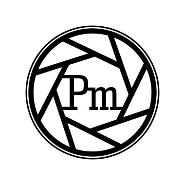 Logo harfleri, fotoğrafçı kamerası.