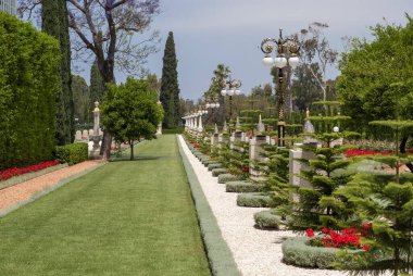 6 Mayıs 2017. Acre, İsrail 'deki Bahai bahçeleri