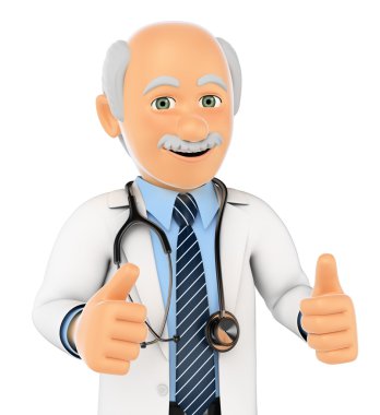 başparmak yukarıya ile 3D doktor