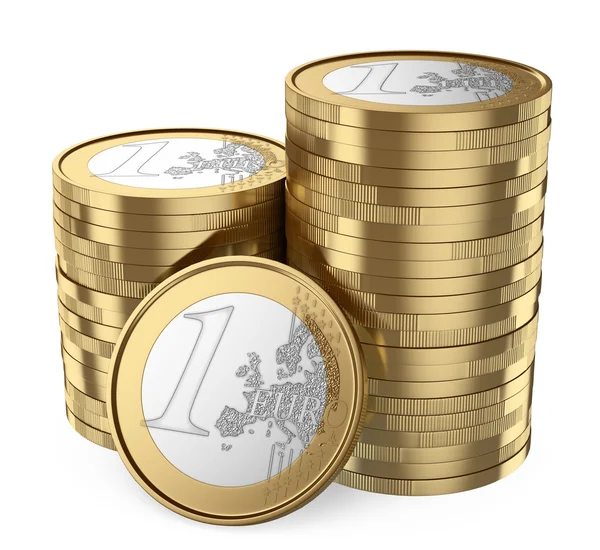 3D Pile of euro coins — Stock Photo, Image