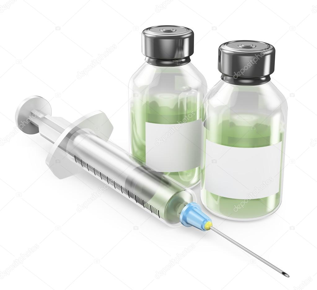 3D Syringe with vaccine
