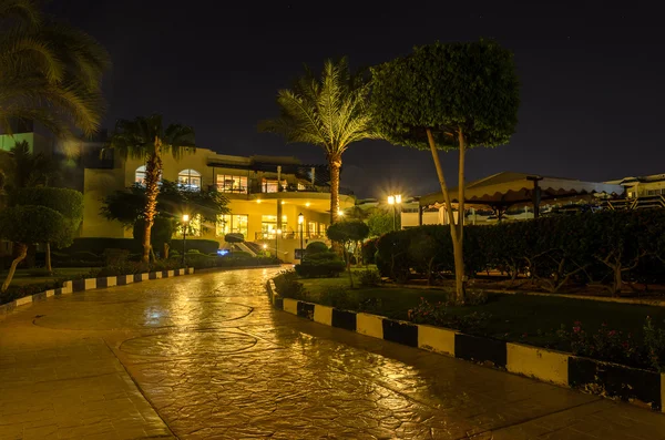 Hotel nocturno en Egipto — Foto de Stock
