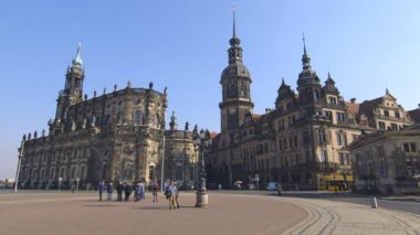 Dresden - Mart 2015. Kutsal Üçleme Katedrali namı diğer Hofkirche Katedrali Dresden Almanya 'sında Trinitatis