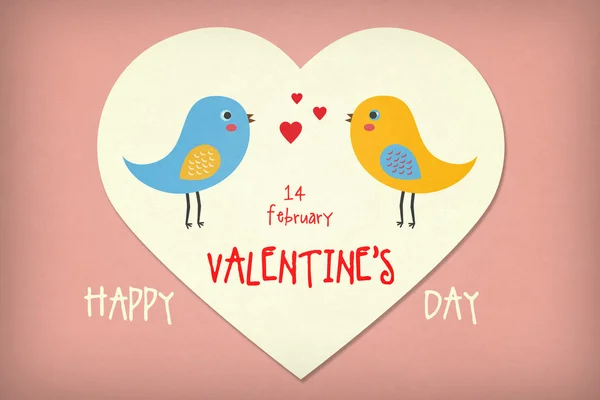 Симпатичная открытка на день святого Валентина — стоковое фото
