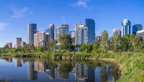 Calgary Panorama v rekonstruované městské mokřad — Stock fotografie