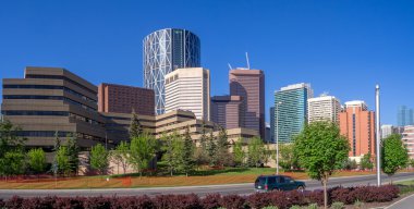 Calgary manzarası güzel bahar gününde