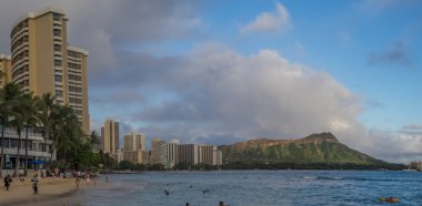 Beach goers Waikiki Beach Honolulu