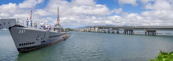 USS Bowfin submarino en Pearl Harbor — Foto de Stock