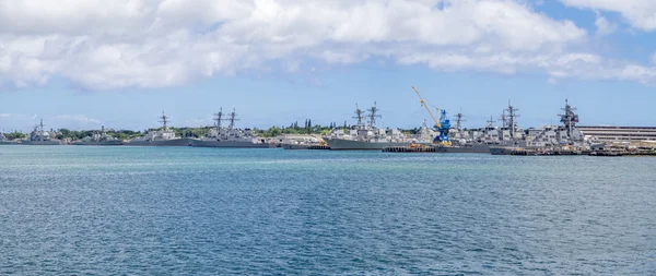 Barcos navales de Estados Unidos en Pearl Harbor — Foto de Stock