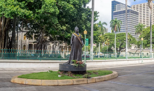 Koningin Lili'uokalani standbeeld — Stockfoto