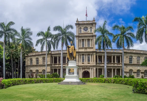 Král Kamehameha I socha v Honolulu, Hawaii — Stock fotografie