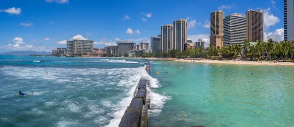 Berühmter Strand von Waikiki — Stockfoto