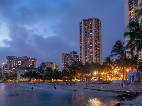Honolulu Estados Unidos Ago Playa Waikiki Honolulu Agosto 2016 Honolulu — Foto de Stock