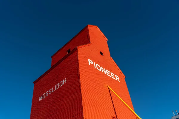 Mossleigh Alberta Novembre 2020 Élévateur Grain Pionnier Mossleigh Pendant Hiver — Photo