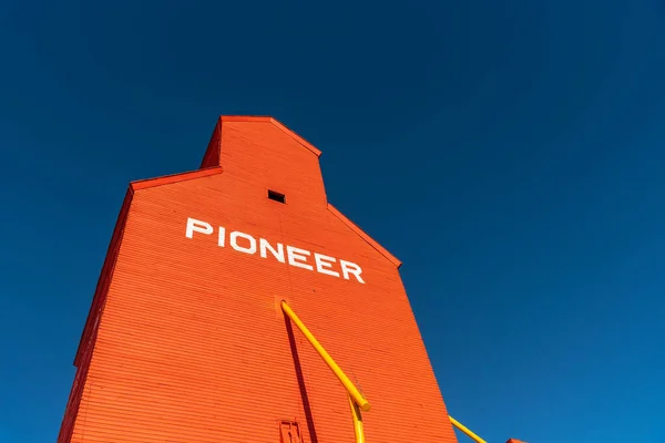 Mossleigh Alberta Novembre 2020 Élévateur Grain Pionnier Mossleigh Pendant Hiver — Photo