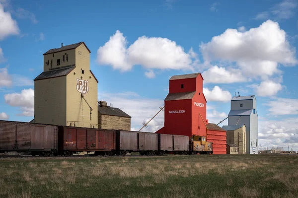 Mossleigh Alberta Mayo 2020 Histórica Fila Ascensores Mossleigh Alberta — Foto de Stock