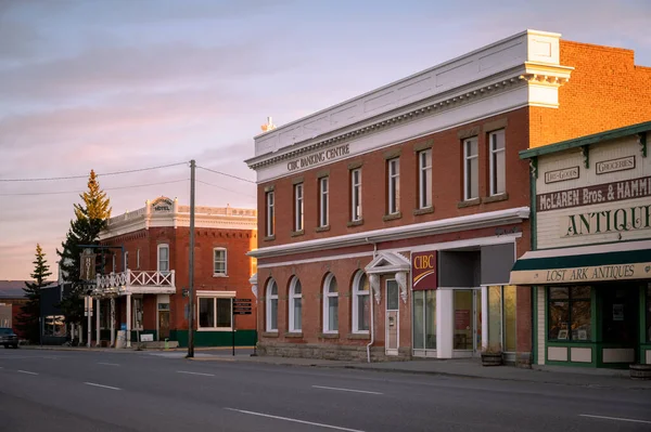 Nanton Alberta Mayo 2021 Fachada Edificios Históricos Histórica Ciudad Nanton — Foto de Stock