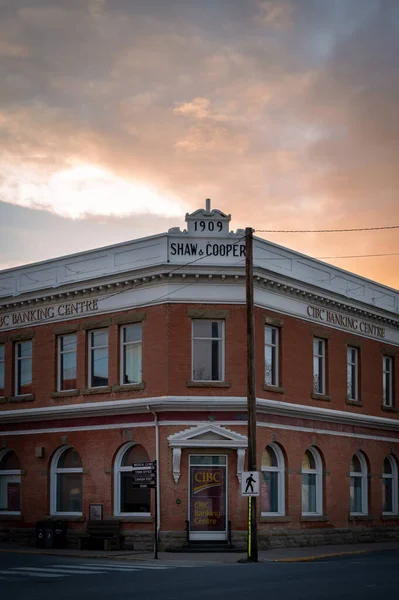 Nanton Alberta Mai 2021 Façade Bâtiments Historiques Dans Ville Historique — Photo