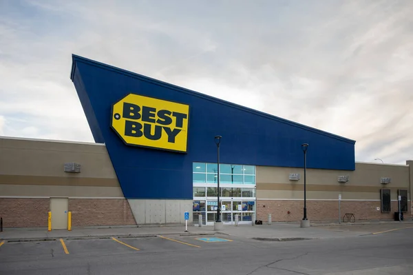 Calgary Alberta Mayo 2021 Fachada Exterior Una Tienda Best Buy — Foto de Stock