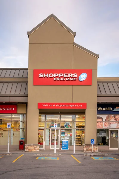 Calgary Alberta Maj 2021 Exteriör Fasad Shoppers Drug Mart Butik — Stockfoto
