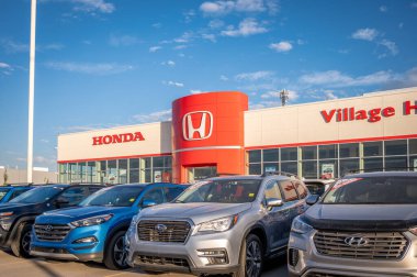 Calgary, Alberta - June 3, 2021: Honda dealership in Calgary, Alberta.
