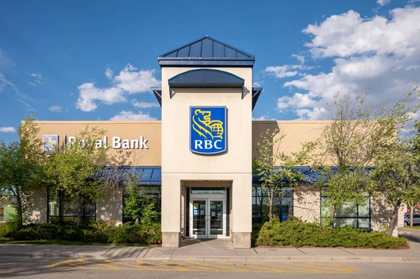 Calgary Alberta June 2021 Exterior Facade Branch Royal Bank Canada — 图库照片