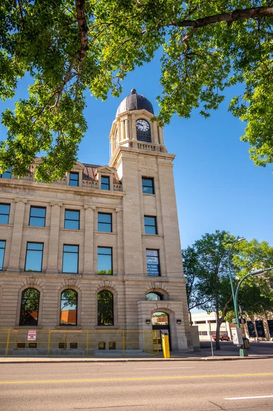 Edifício Histórico Dos Correios Lethbridge Verão — Fotografia de Stock