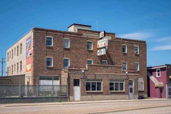 Claresholm, Alberta - June 13, 2021: Historic Claresholm Inn in the small town of Claresholm, Alberta.