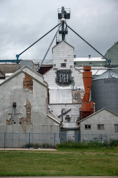 Three Hills, Alberta - July 4, 2021: Abandoned grain elevator at Three Hills.