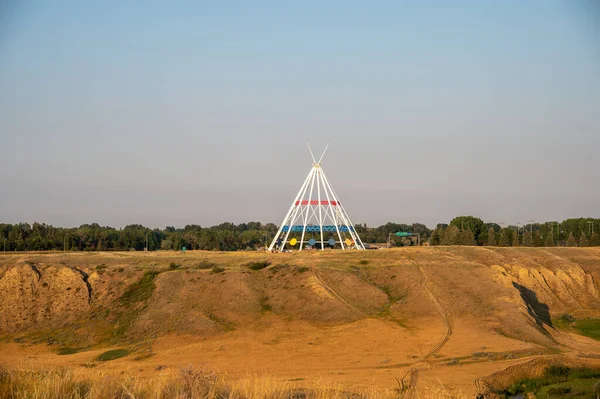 Medicine Hat Alberta Juli 2021 Medicine Hats Sichtbarstes Wahrzeichen Ist Stockbild