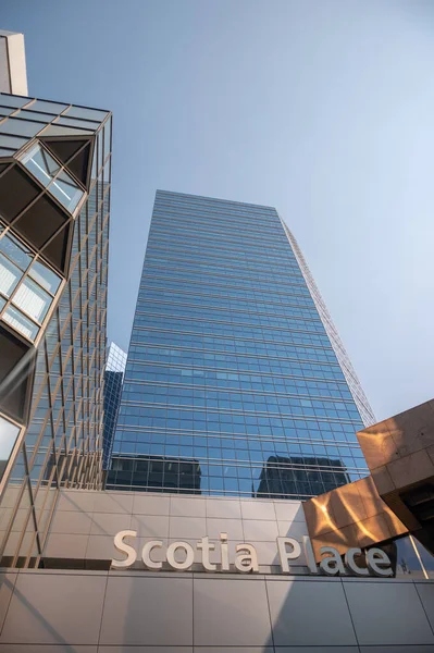 Edmonton Alberta July 2021 Looking View Scotia Place Edmonton Downtown — Stock Photo, Image