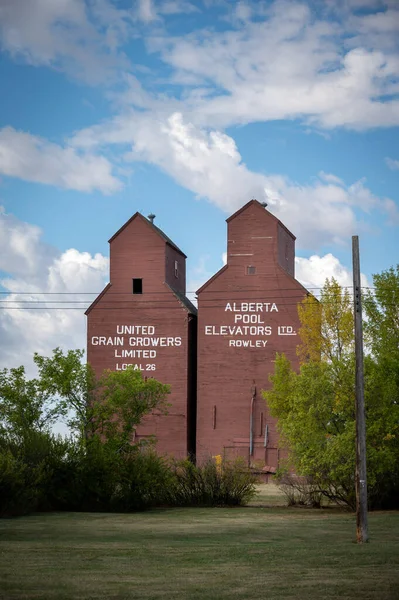 Rowley Alberta Septiembre 2021 Elevadores Históricos Granos Ciudad Fantasma Rowley —  Fotos de Stock