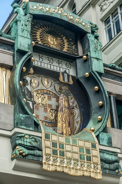 Famous clock in vienna — Stock Photo, Image