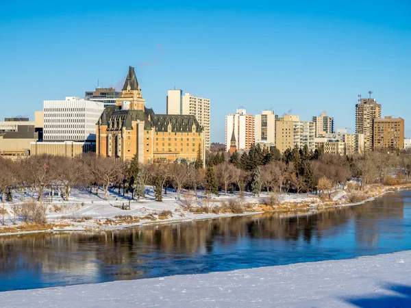 Skyline van Saskatoon (Engels) — Stockfoto