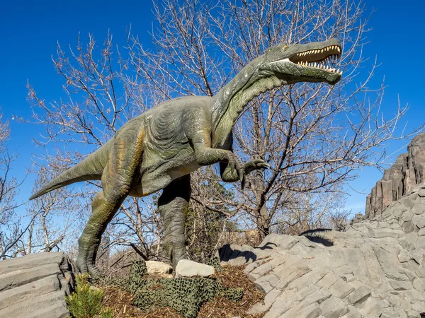 Efektlerle dinozorlar sergiler — Stok fotoğraf