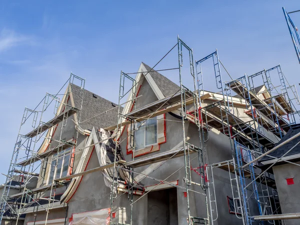 Exterieur stucwerk toepassing — Stockfoto