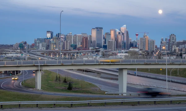 Skyline de Calgary la nuit — Photo