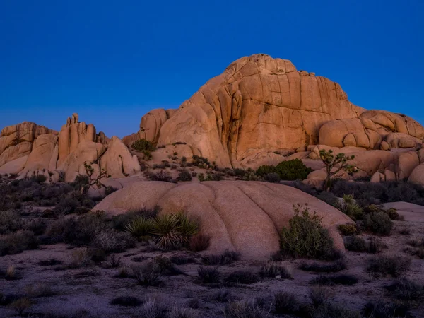 Obří skály při západu slunce v Joshua Tree National Park — Stock fotografie