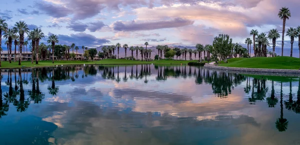 Golfpálya sunrise, Palm Desert, California — Stock Fotó