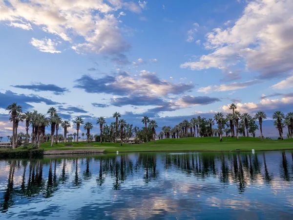 Campo de golfe nascer do sol, Palm Desert Califórnia — Fotografia de Stock