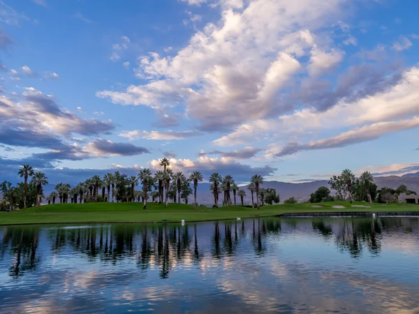 Golf course sunrise, Palm Desert California — Stock Photo, Image