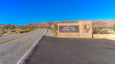 Entrance sign to Joshua Tree National Park clipart