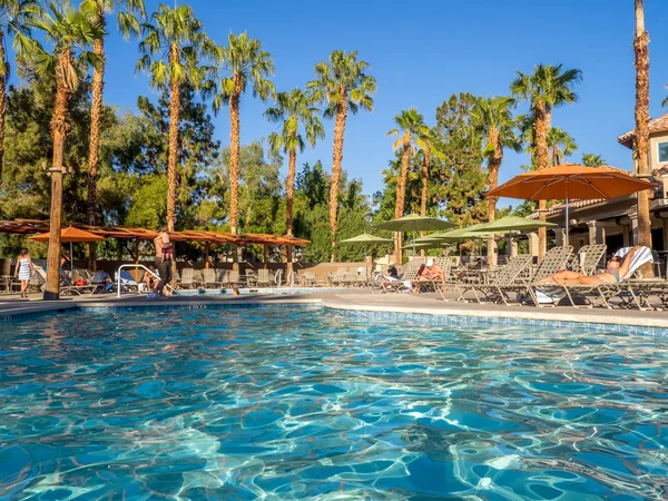 Utsikt över poolerna på Marriott Villas Desert Springs — Stockfoto