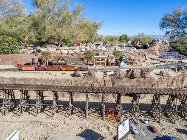 Railroad and City Miniature — Stock Photo, Image