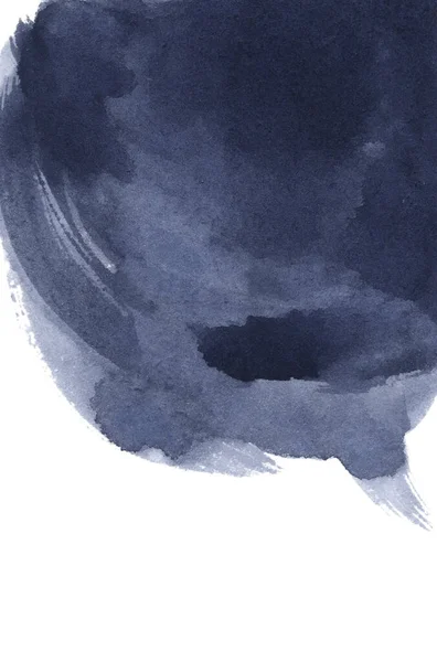 Blaue Abstrakte Aquarellzeichnung Auf Papier — Stockfoto
